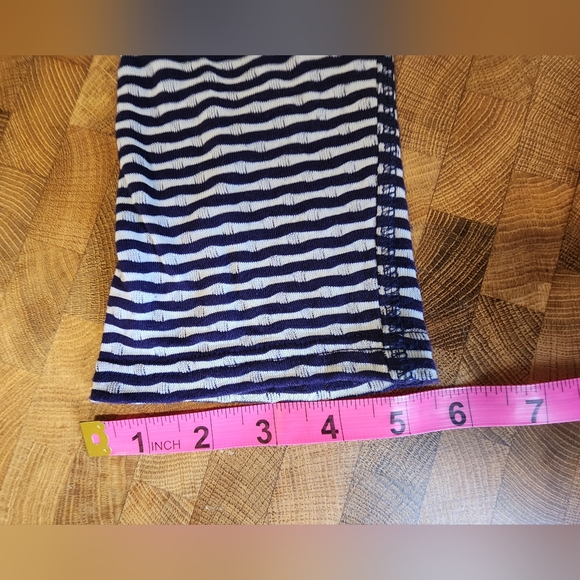 41 Hawthorn Cardigan Plus Size 2X blue/white stripe with polka dot lining - Picture 12 of 14